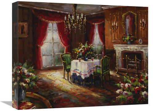 Global Gallery GCS-132577-1620-142 16 x 20 in. Fireside Supper Art Pri