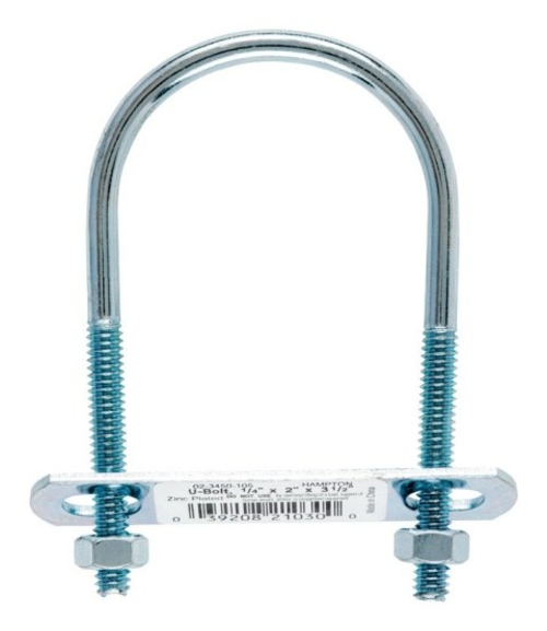 Hampton 02-3450-105 U-Bolt Zince  0.25 x 2 x 3.50 in. - 