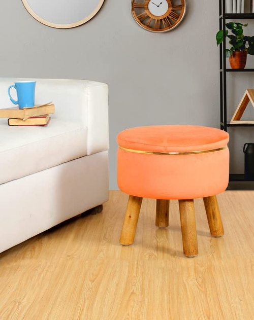 Ottoman Stool for Living Room Sitting Footrest Seat Pouf Foam Stool