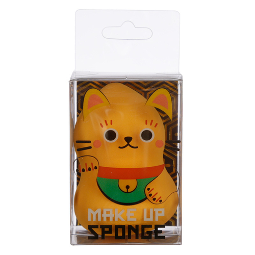Cutiemals Makeup Applicator Sponge - Gold Lucky Cat Maneki Neko