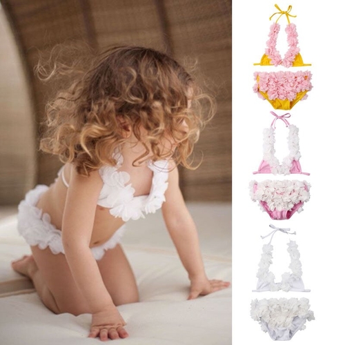 Cute Newborn Kids Baby Girls Floral Tulle Bikini