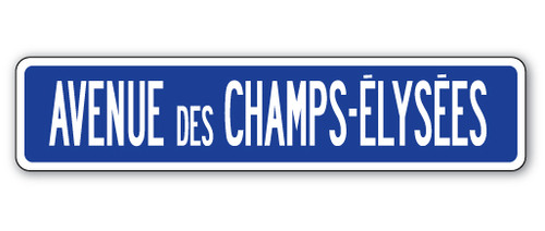 SignMission SS-Avenue Des Champs 4 x 18 in. Avenue Des Champs-Elysees 