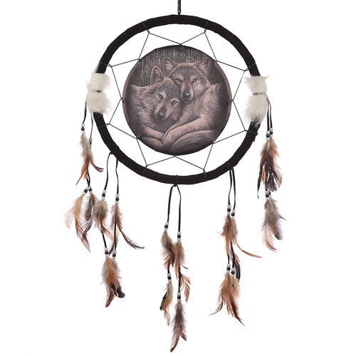 Decorative Wolf Companions 34cm Dreamcatcher