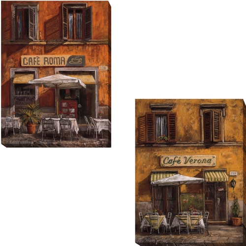 Artistic Home Gallery 1216PJ437CG Cafe Roma & Cafe Verona by Malcolm S