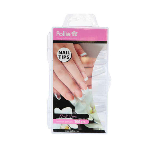 False nails Eurostil TRANSPARENTES SQUARE Squares Transparent (100