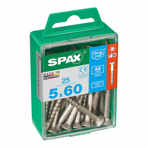 Box of screws SPAX 4197000500602 Wood screw Flat head (5 x 60 mm) (5,0