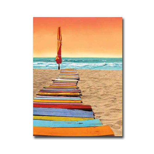 Artistic Home Gallery 1216A727EG Orange Beachwalk by Robin Renee Hix P