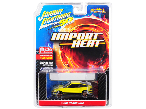 1990 Honda CRX Yellow \Street Freaks\" \"Johnny Lightning 50th