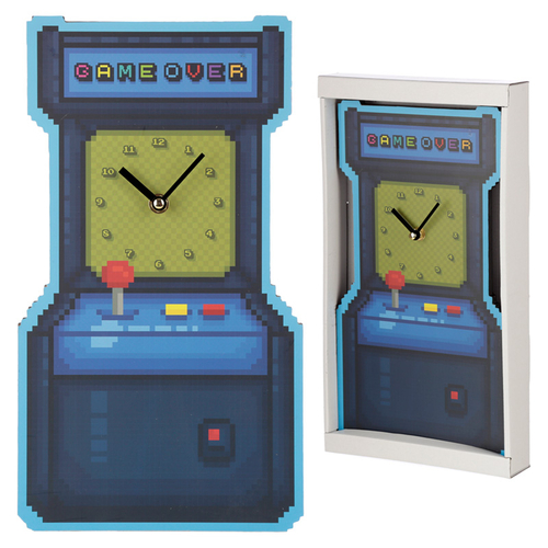 Fun Retro Arcade Game Shaped Wall Clock