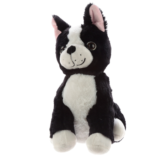 Cute Black and White Dog Plush Door Stop