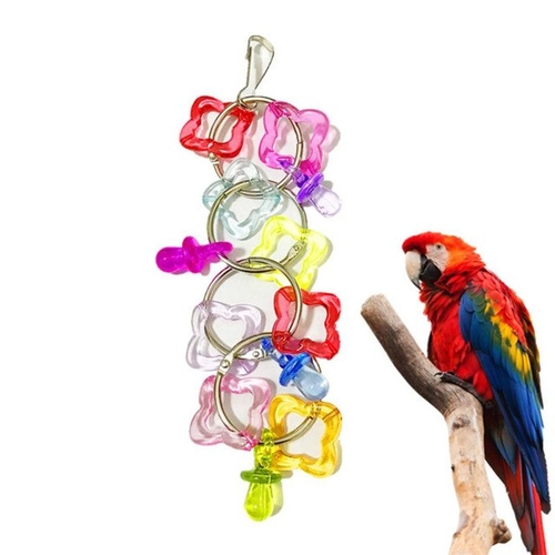 Colorful Pet Parrot Swing Bite Toy Non Toxic