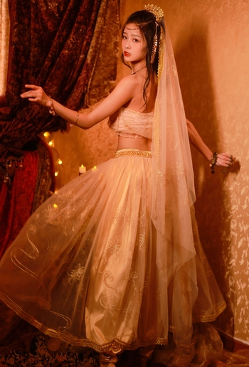 Elegant Golden Egyptian Goddess Maternity Gown