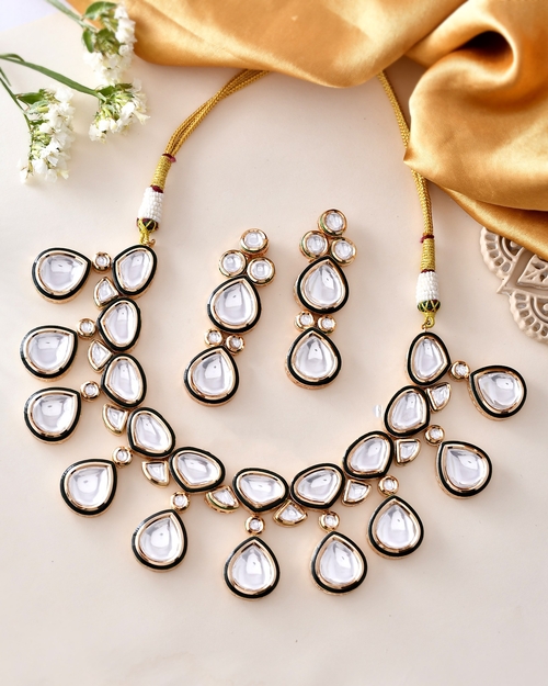 Jewels Five Layer Twisted Real Onyx Multicolor Stone Beads Round