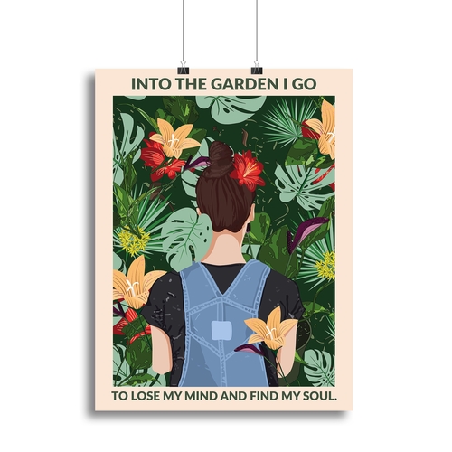 Into the Garden Standard Wall Art Canvas Print or Poster