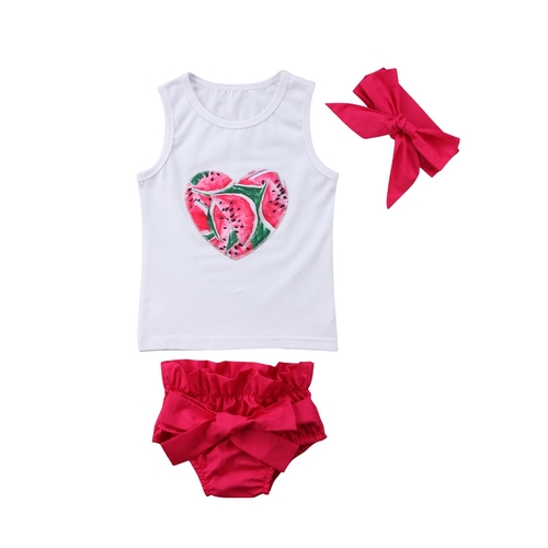 Newborn Kids Baby Girl Vest Tops T Shirt+Short