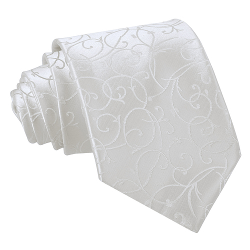 Swirl Classic Tie - Ivory