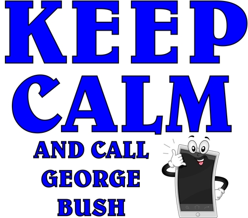3 Inch Cloth Patch Keep Calm And Call George Bush