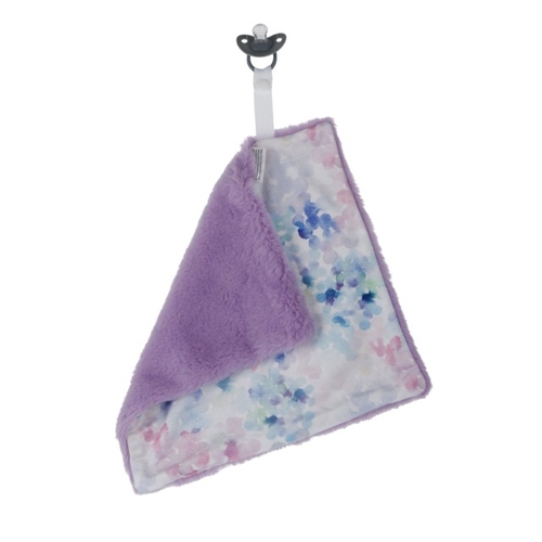 Doodalou Minky and Faux Fur Pacifier Blanket - I Lilac You