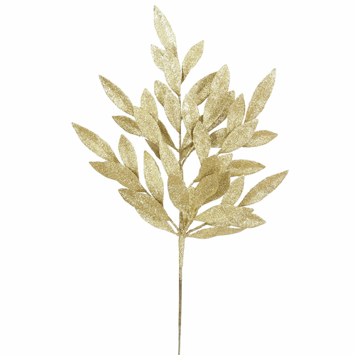 Vickerman L148205 Burgundy Bay Glitter Leaf Spray - 22 in. - 6 Per Bag