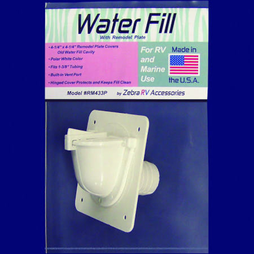 Zebra RV Z6A-RM433P Fresh Water Fill Inlet, Polar White