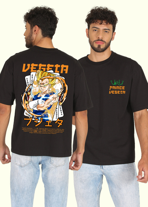 Prince Vegeta Men Oversized Printed T-Shirt