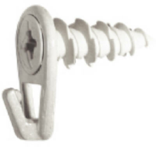 Hillman Fasteners 122404 White Wall Driller Picture Hooks - Small- 2 C