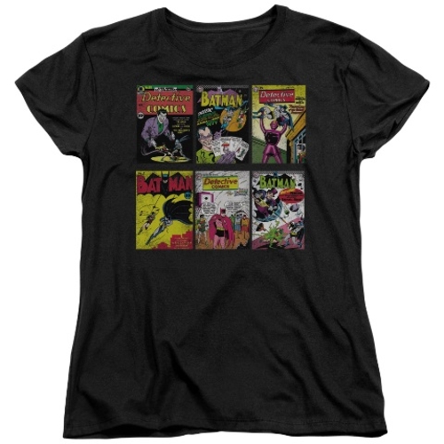 Trevco Batman-Bm Covers - Short Sleeve Womens Tee - Black- 2X