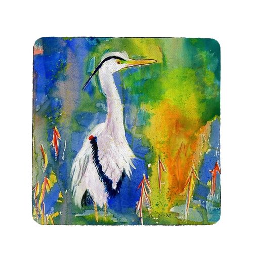 Betsy Drake CT329 D&Bs Blue Heron Coaster - Set of 4