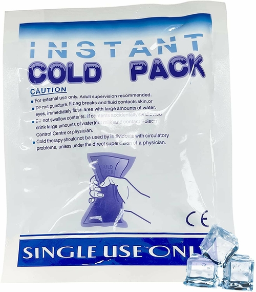 EZGOODZ Instant Cold Pack 6" x 8", Set of 10 Disposable Instant Ice