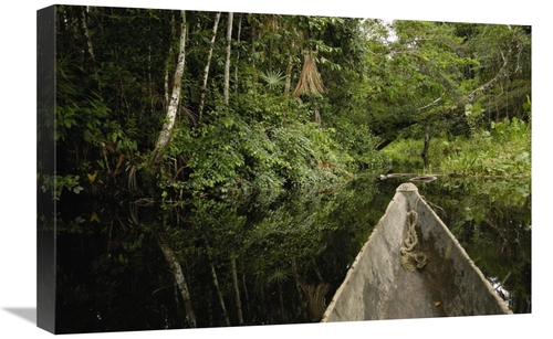 Global Gallery GCS-453074-1624-142 16 x 24 in. Dugout Canoe in Blackwa