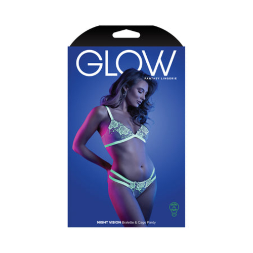 Fantasy Lingerie Glow Night Vision Glow-In-The-Dark Lace Bralette &