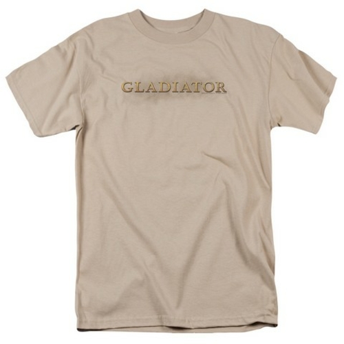 Trevco Gladiator-Logo Short Sleeve Adult 18-1 Tee, Sand - Large