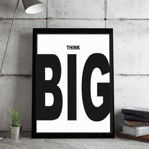 Think Big Inspiration Quote Art Prints Canvas