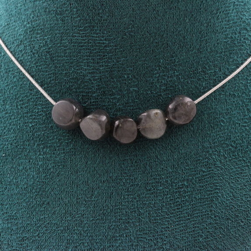 Labradorite from Finland 5 beads necklace