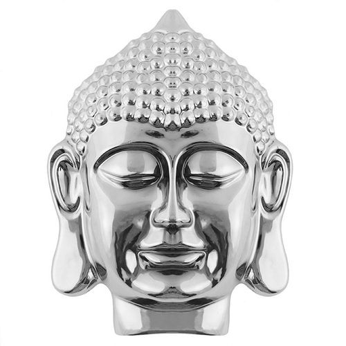Silver Thai Buddha Head Wall Plaque