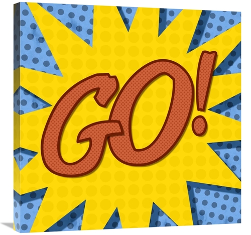 Global Gallery GCS-388386-3030-142 30 x 30 in. Word Power - Go Art Pri