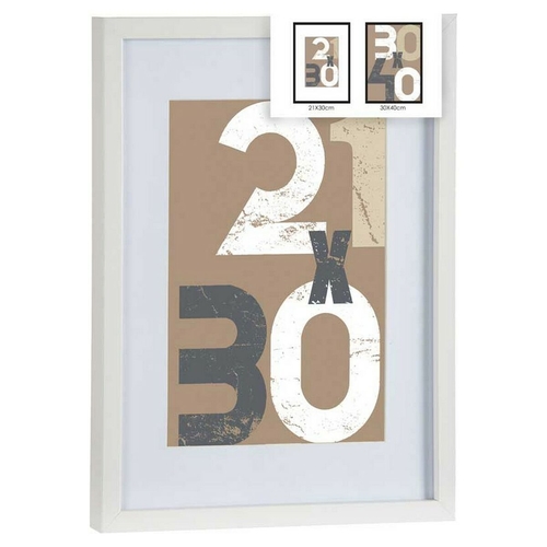 Wall photo frame White 32,5 x 2,5 x 42,5 cm MDF Wood (1 uds)