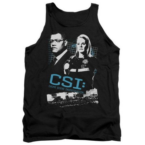 Trevco Csi-Investigate This - Adult Tank Top - Black- Extra Large