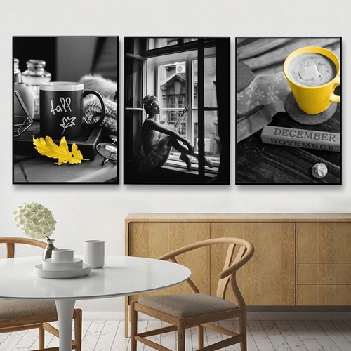 Black And White Nordic Poster Coffee Art