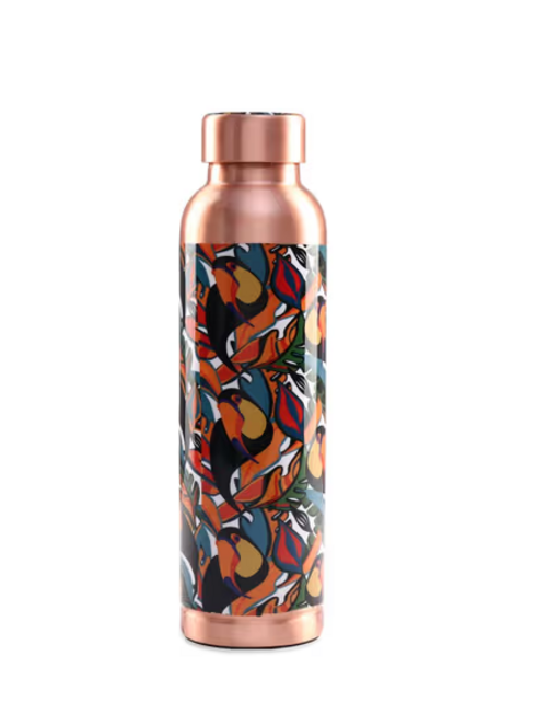 Bird Printed Water Bottle Multi