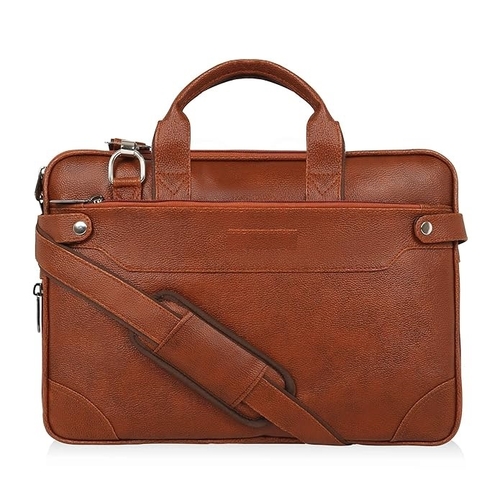 Office Faux Leather laptop bag for Men (Size-15INCH) (Color-BROWN)