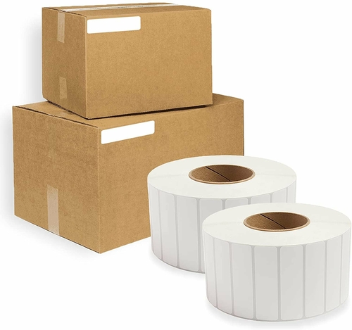 6700 Pack of White Thermal Transfer Labels 3.5" x 3.5" with 3" Core.