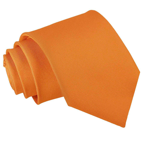 Solid Check Classic Tie - Celosia Orange