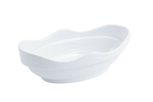 Bon Chef 53207WHITE 11 x 6 x 3.25 in. Euro Round Bowl 2 quart Bowl,