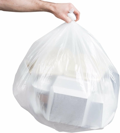 Pack of 50 Clear Garbage Bag Can Liners 40 x 46 Low Density Trash Can