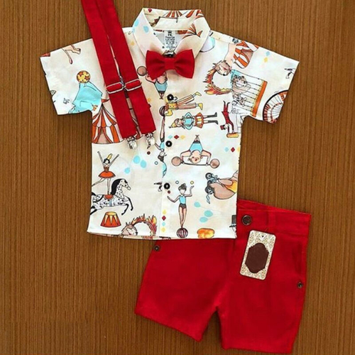 US Summer Gentleman Infant Kids Baby Boy Clothes