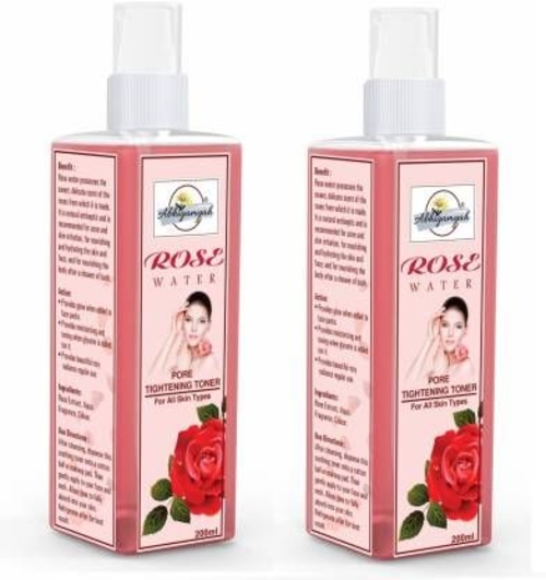 Rose Water for Men & Women pack of 2 400ml ROSE