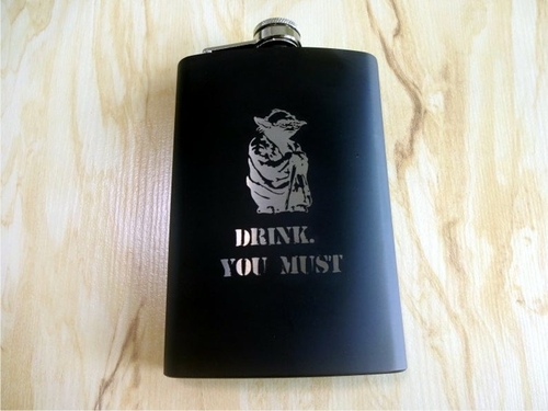 Star Wars Flask. Yoda Gift for Him. Gift for Dad, Husband, Brother