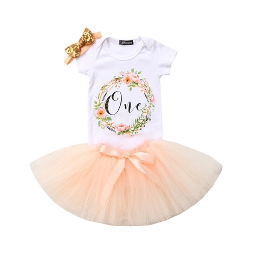 Newborn Baby Girl Flower Romper Lace Tutu