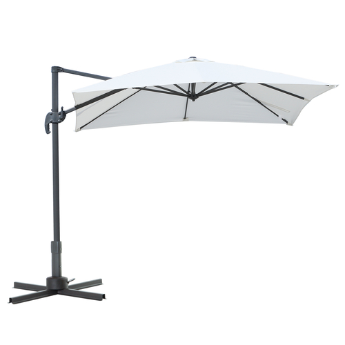 Outsunny 8‚Äòx8‚Äô Square Patio Offset Hanging Cantilever Umbrella